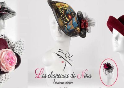 Les Chapeaux de Nina - Chantal Gomez -Modiste -Tours -Création e chapeaux sur-mesure